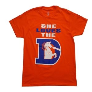 Brand New "She Loves The D" Broncos Fan Tee